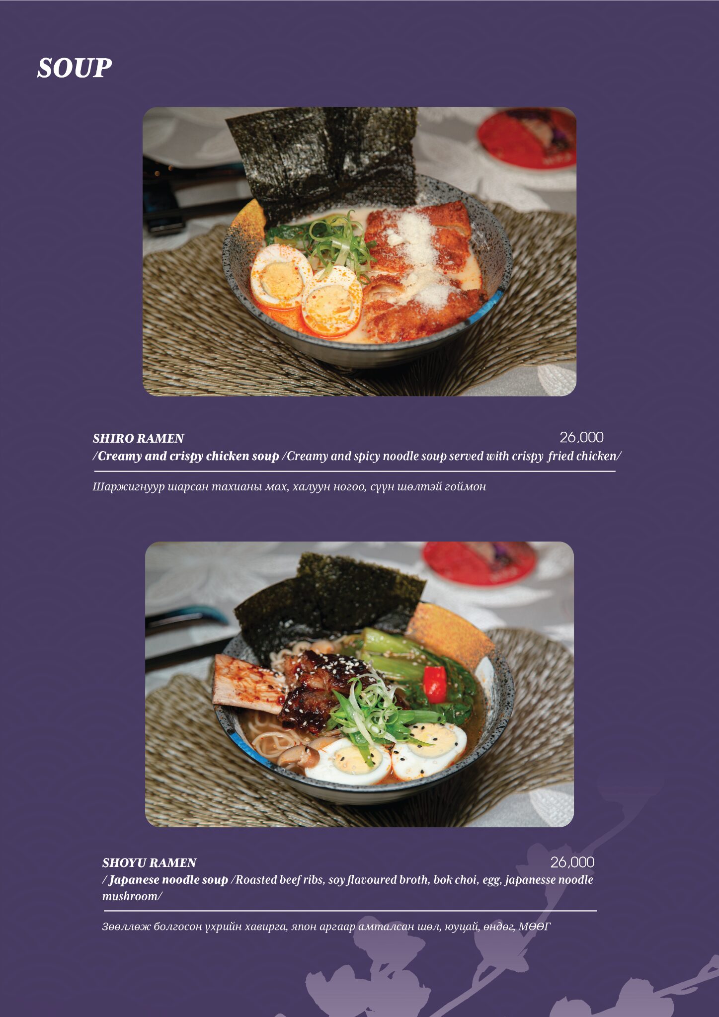 Noka menu - page 15 (Soup)